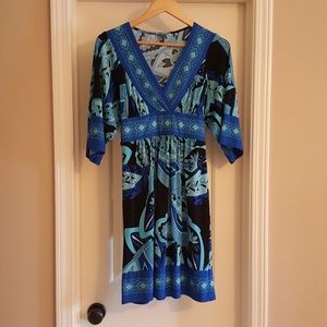 Multicolor Kimono Dress